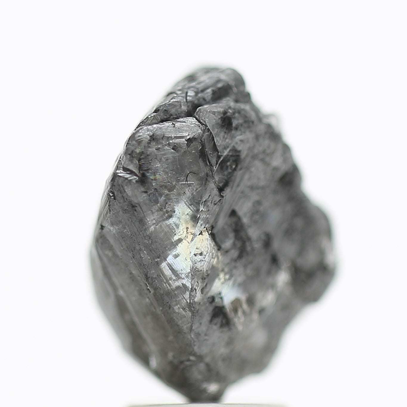 4.07 Carat Natural Black Rough Diamond Raw Octahedron Uncut