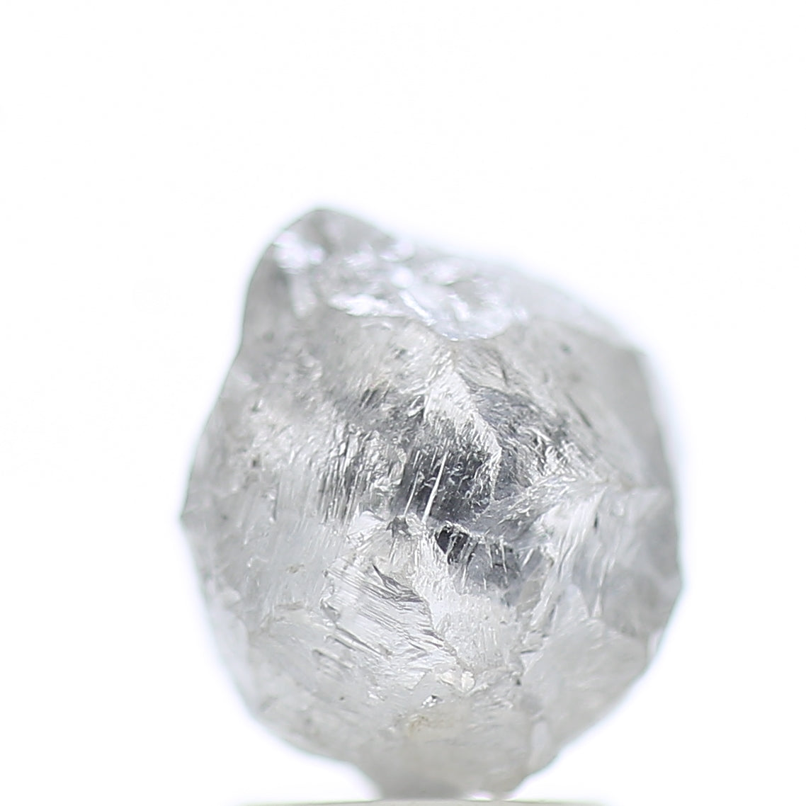 3.40 Carat Natural Fancy Grey Icy Rough Diamond