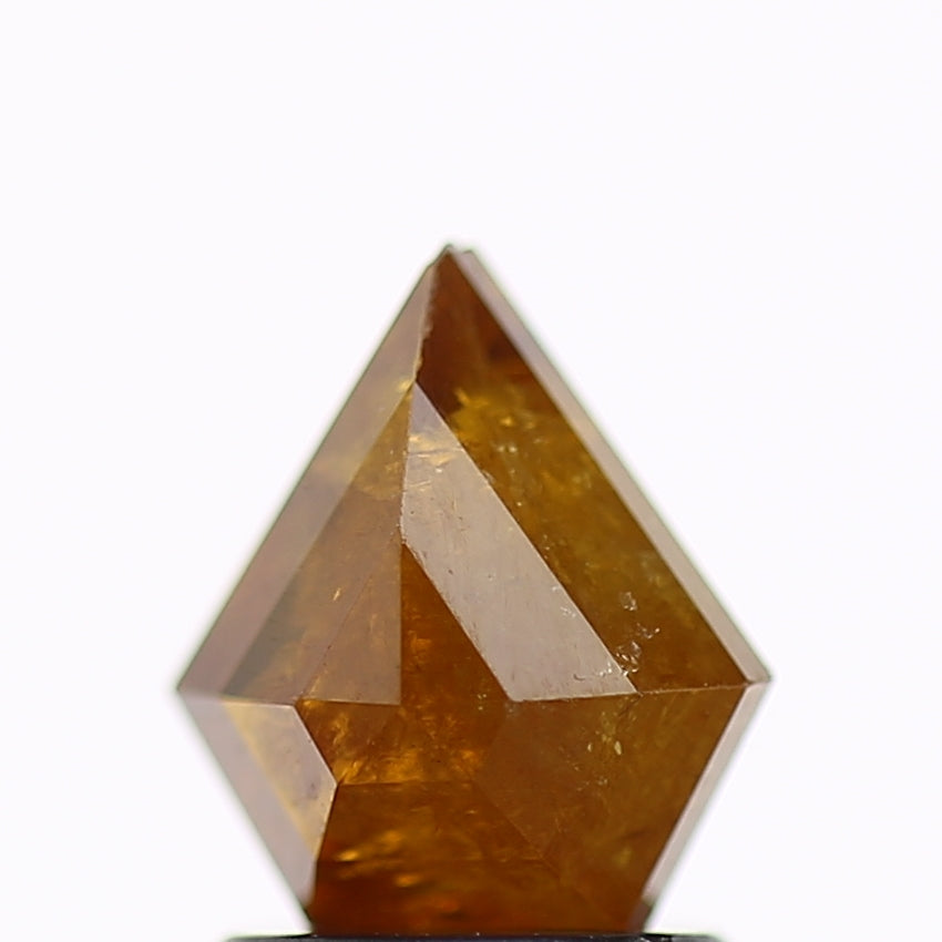 1.27 Carat Natural Orange Brown Kite Salt and Pepper Diamond 7.6 MM
