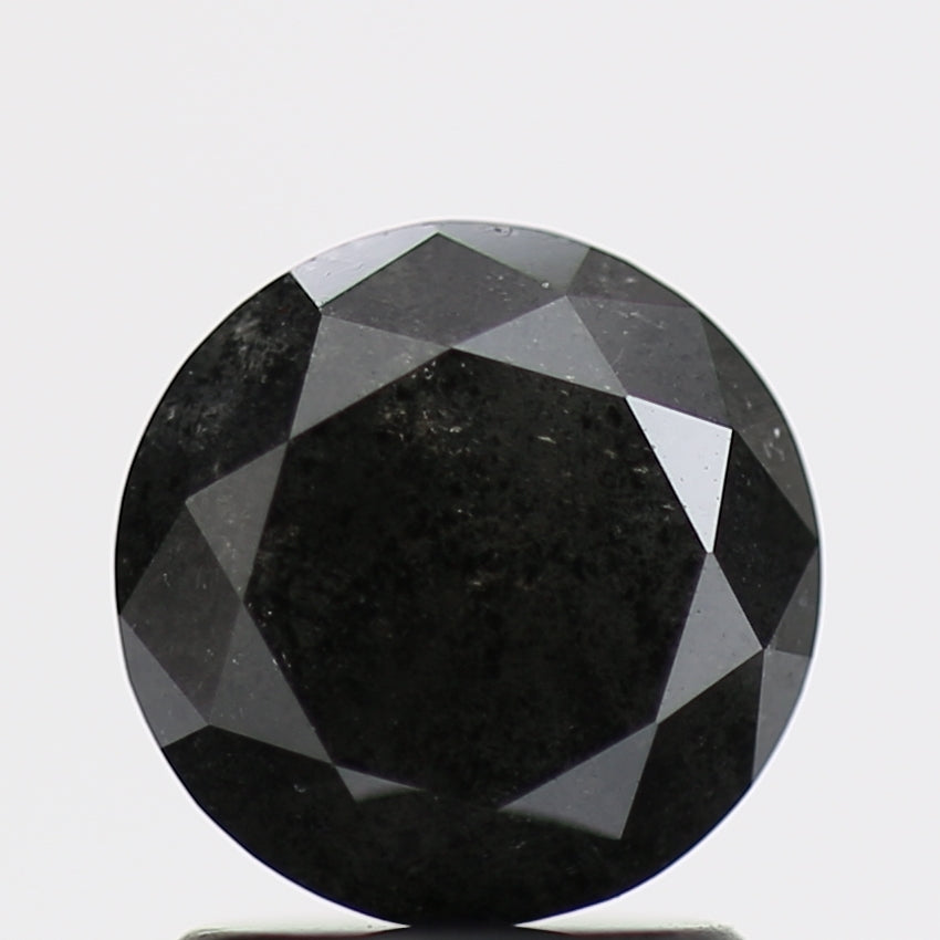 1.30 Carat Fancy Black Round Brilliant Diamond GIA Certified
