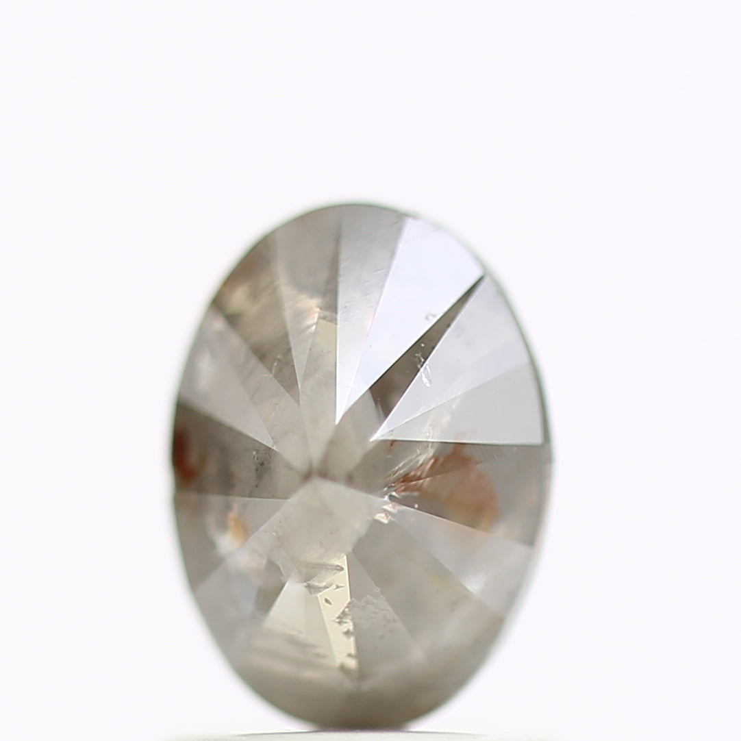 1.32 Carat Oval Gray Salt And Pepper Natural Diamond 7.44 MM