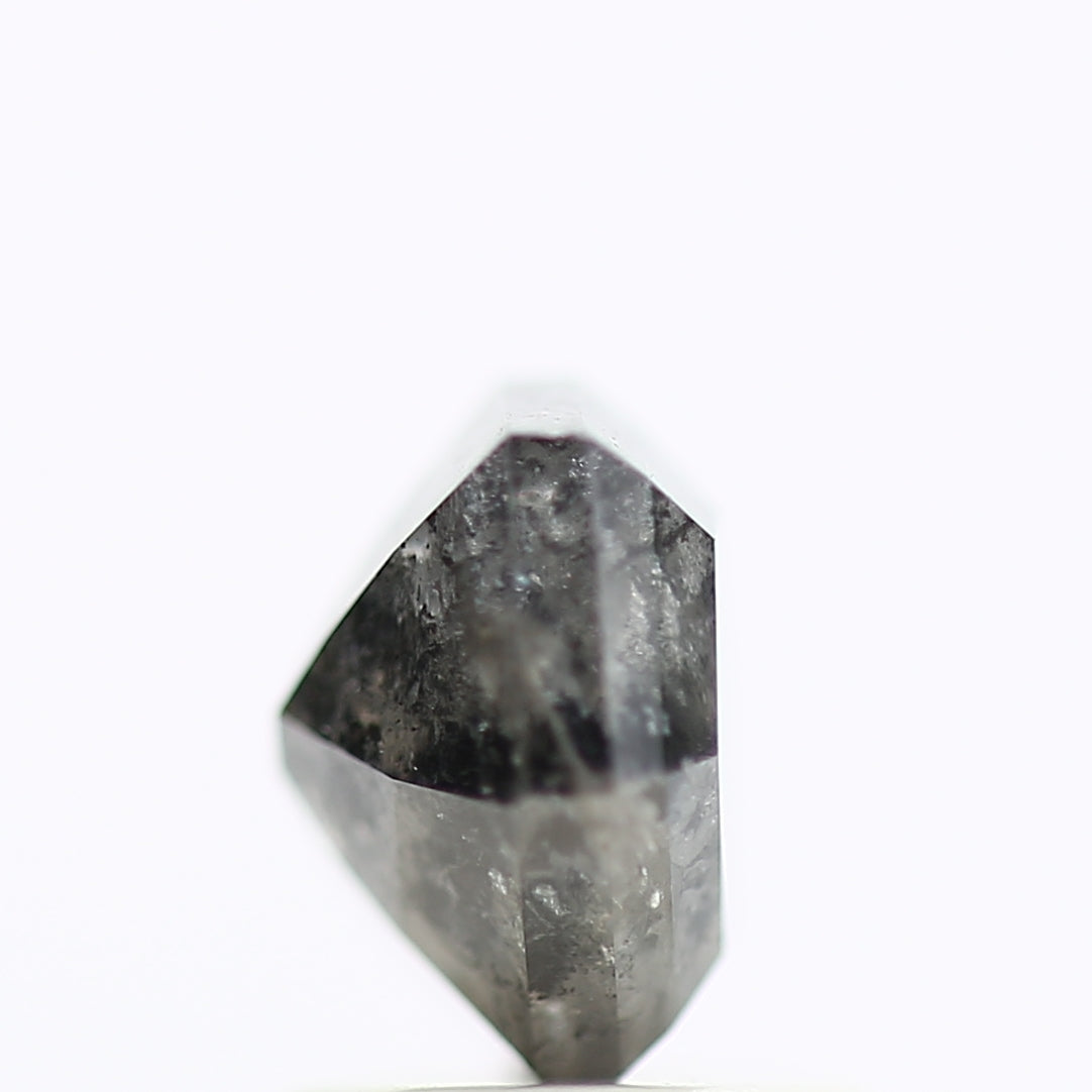 1.54 Carat Grey Hexagon Salt and Pepper Diamond 8.41 MM