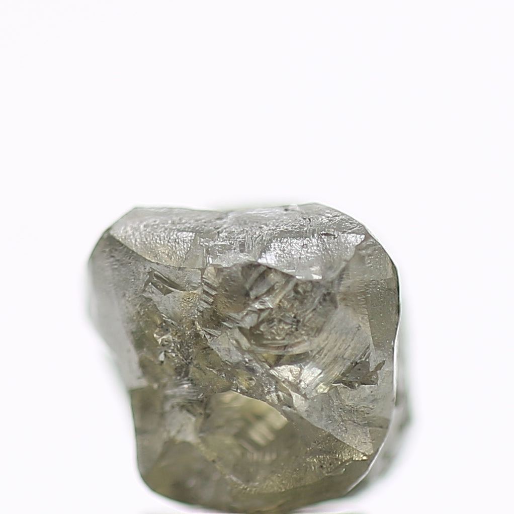 4.73 Carat Natural Grey Crystal Rough Cube Diamond 7.5 MM