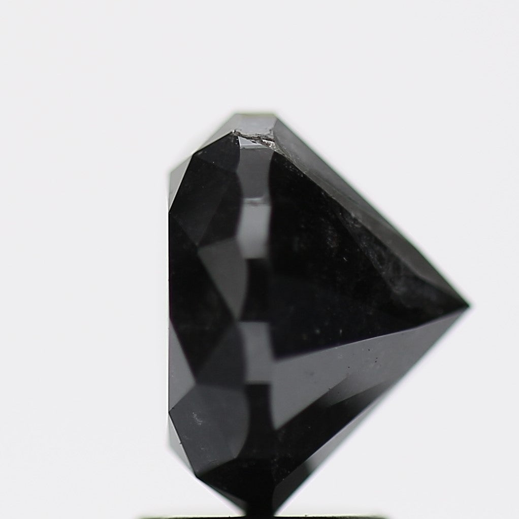 3.29 Carat Fancy Black Round Brilliant Diamond GIA