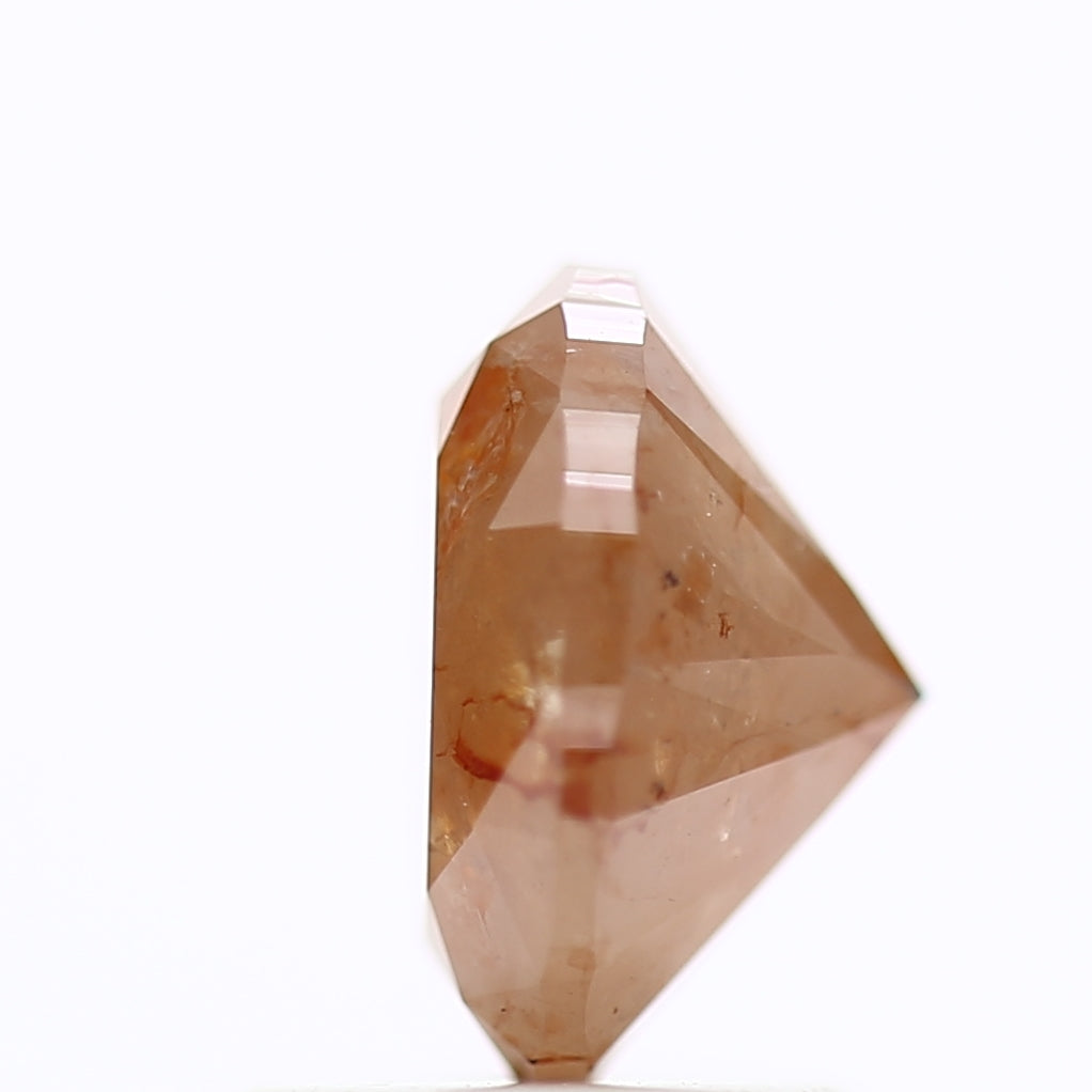 1.30 Carat Natural Orange Oval Cut Salt And Pepper Diamond 7.37 MM