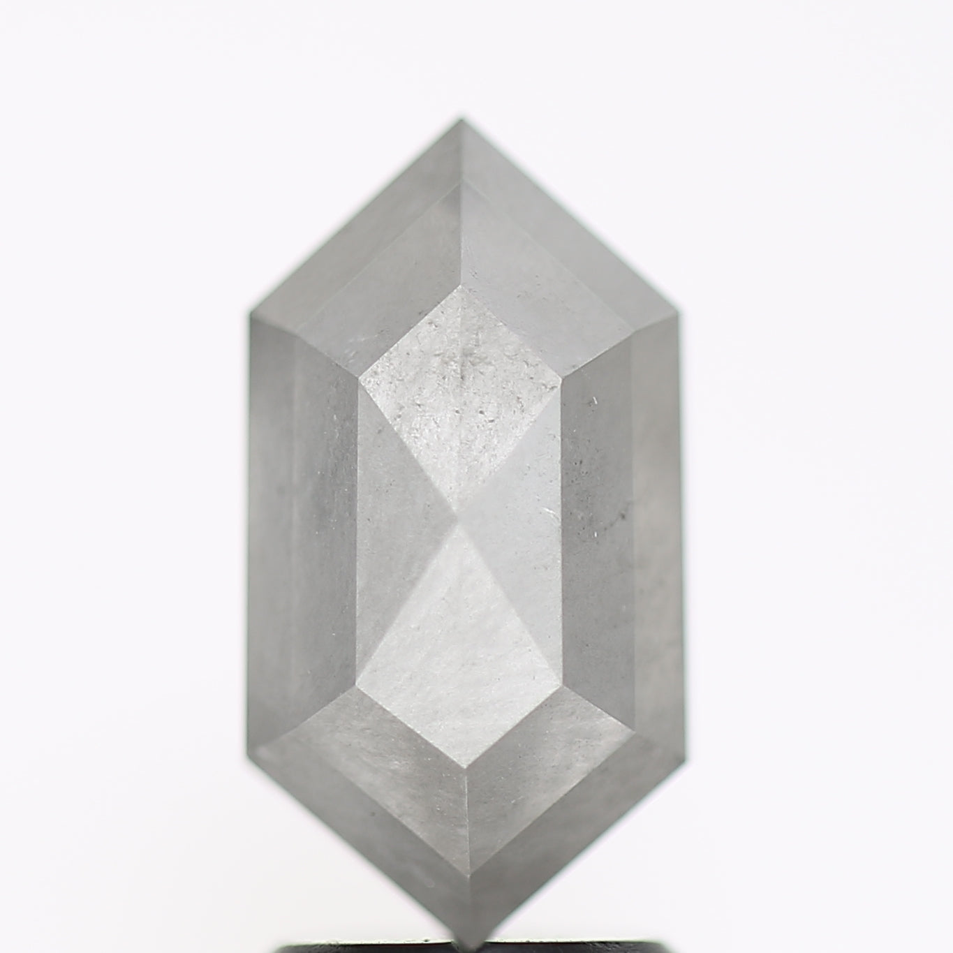 2.95 Ct Hexagon Salt and Pepper Diamond 11.70 MM
