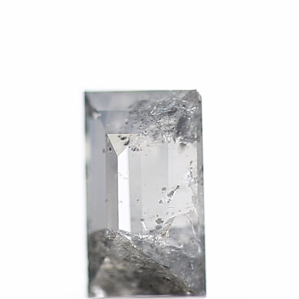 0.38 Carat Baguette Cut Salt & Pepper Diamond Gray Loose Diamond 5.25 MM