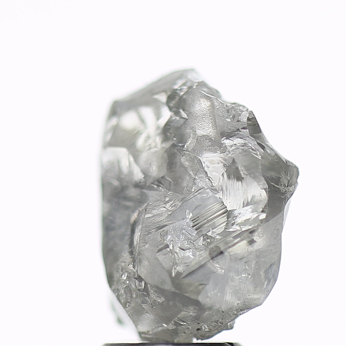 3.86 Carat Natural Fancy Grey Rough Diamond 11 MM