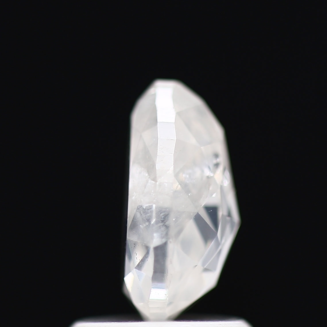 1.33 Carat Natural Icy White Salt and Pepper Pear Diamond 7.87 MM