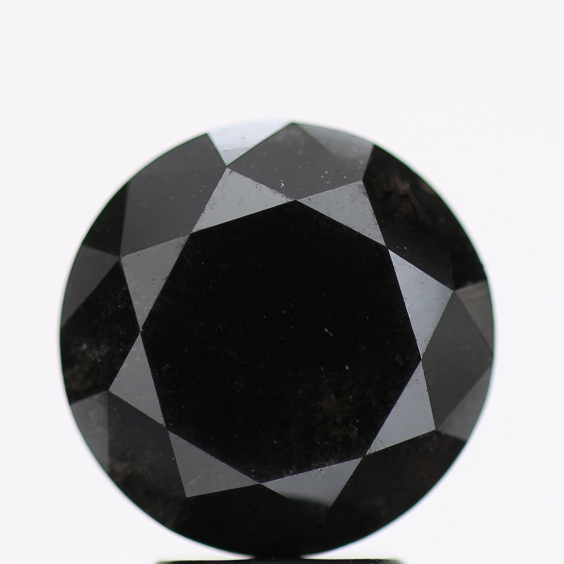3.86 Carat Fancy Black Round Brilliant Diamond GIA Certified