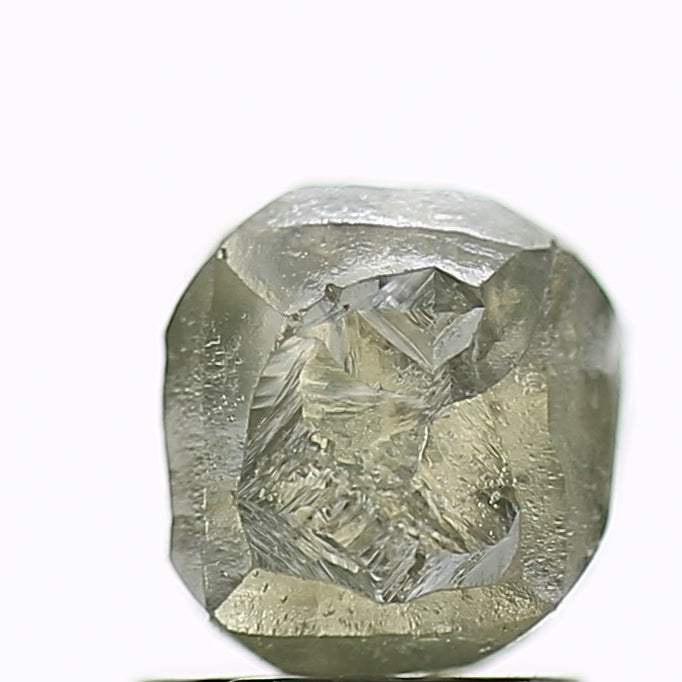 2.10 Carat Natural Fancy Greenish Grey Rough Diamond 5.6 MM