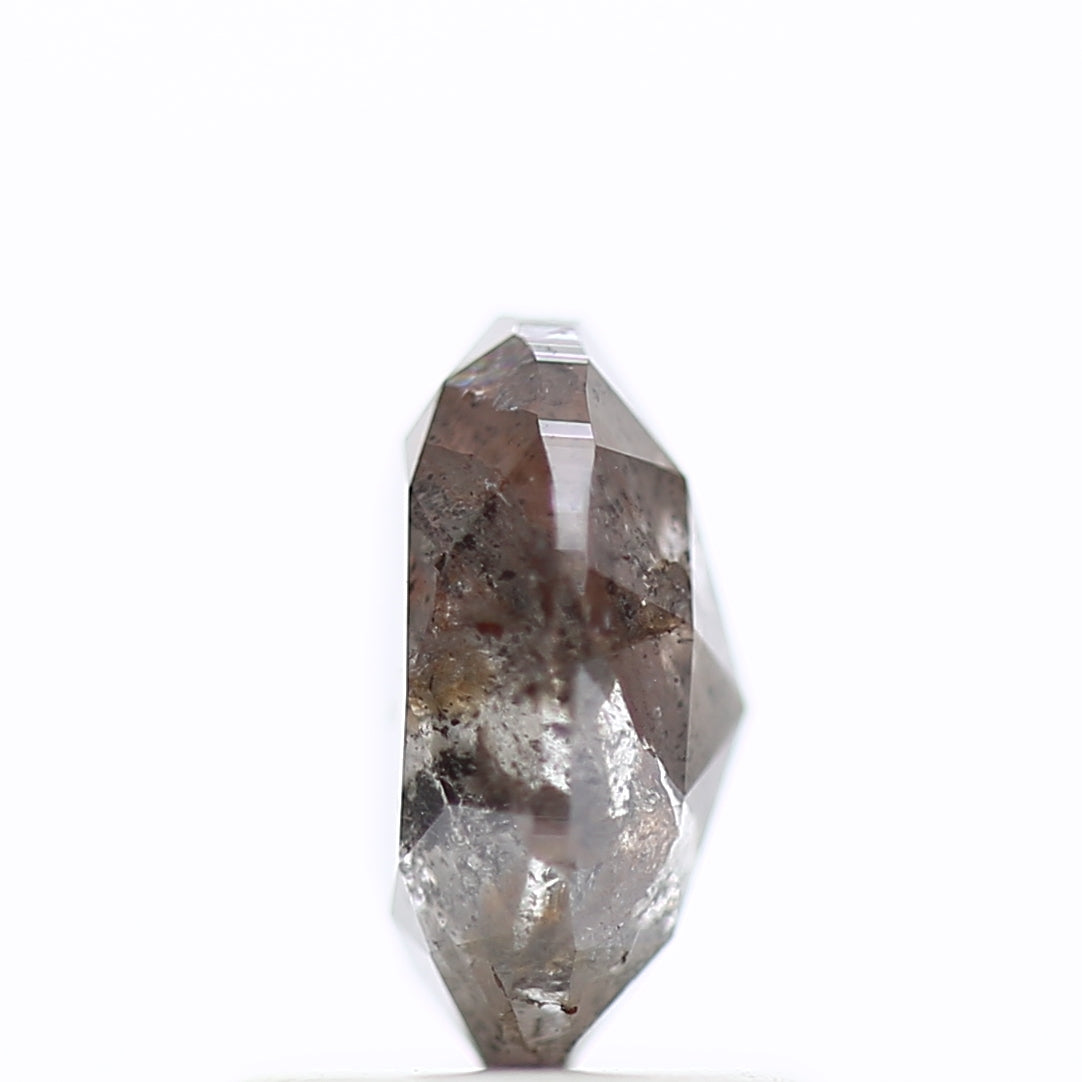 1.11 Carat Oval Salt and Pepper Diamond Double Cut Loose Natural Stone 7.23 MM