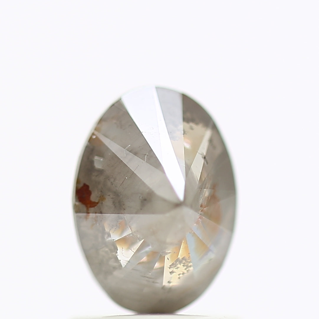 1.32 Carat Oval Gray Salt And Pepper Natural Diamond 7.44 MM