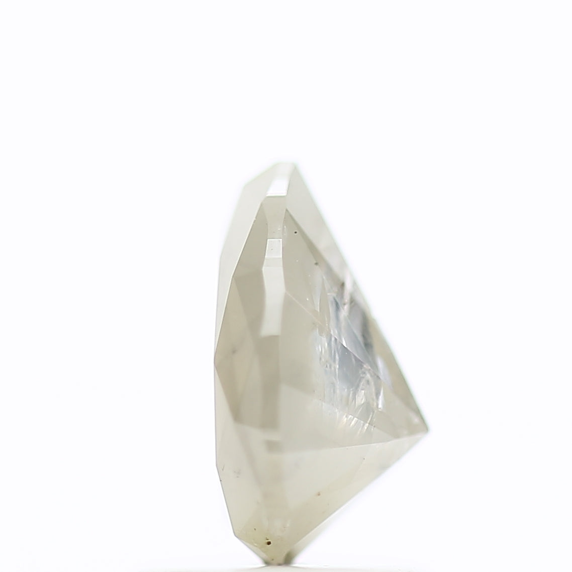 1.11 Carat Natural Grey Milky Pear Salt Pepper Diamond 7.72 MM