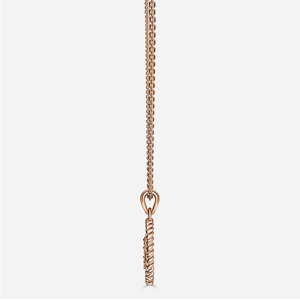 14K/18K White Gold Aquarius Diamond Star Sign Coin Necklace
