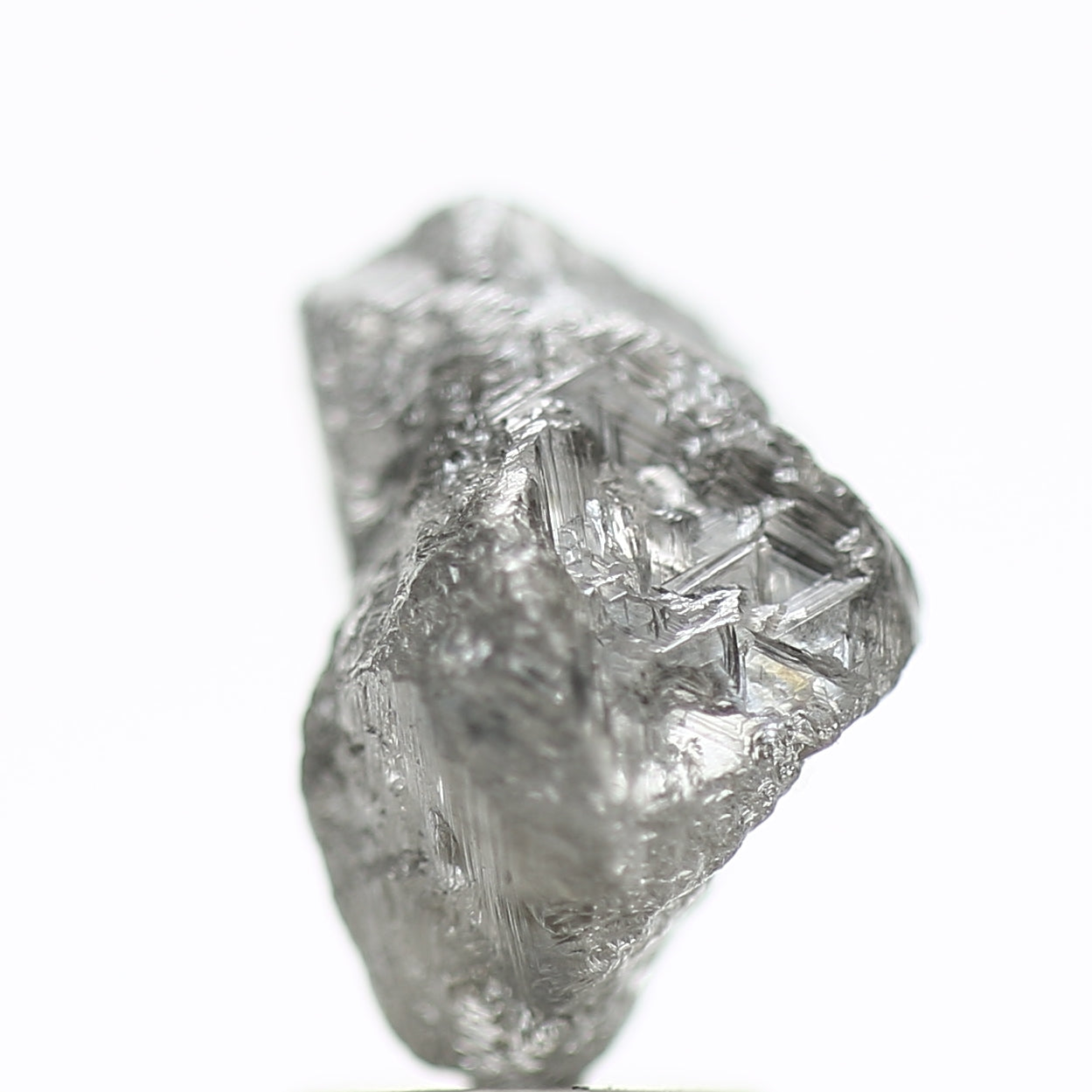 3.41 Carat Natural Crystal Uncut Gray Rough Diamond