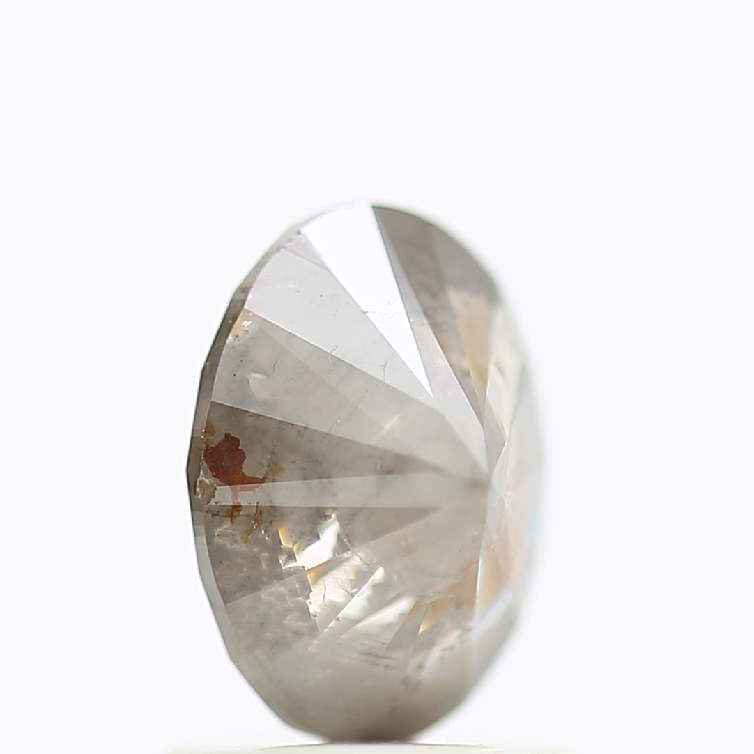 1.32 Carat Oval Gray Salt And Pepper Natural Diamond 7.44 MM