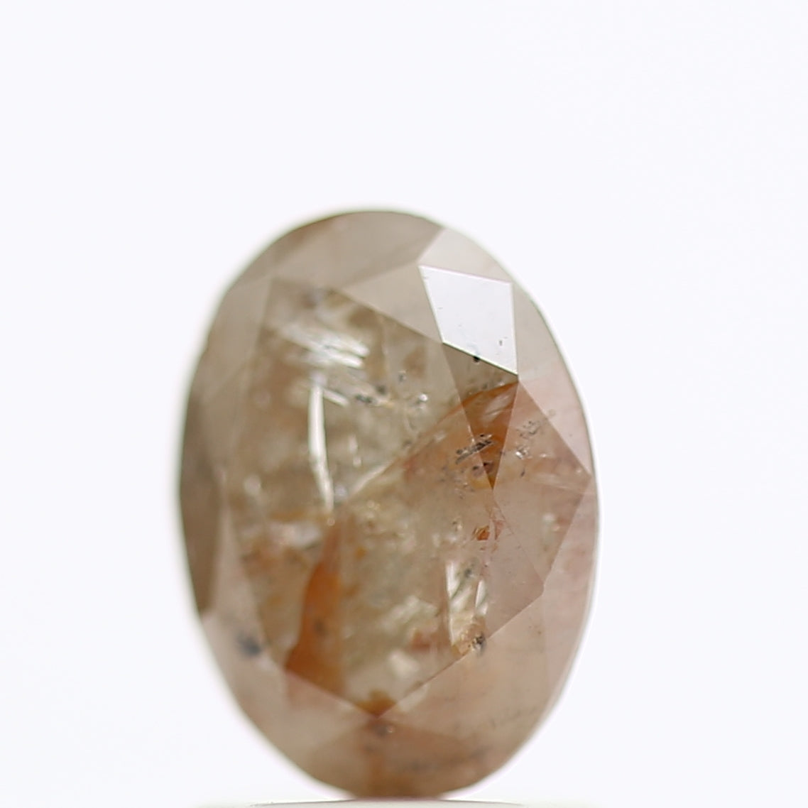 1.20 Carat Orange Brown Oval Salt & Pepper Diamond 8 MM