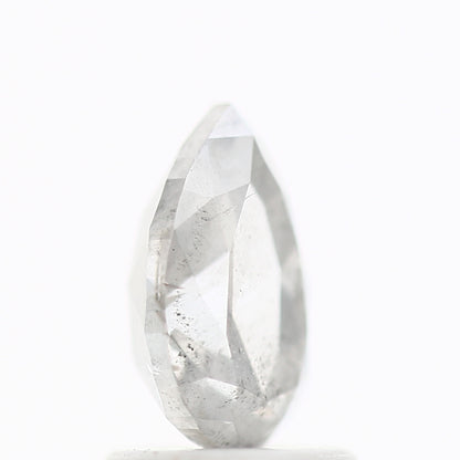 1.27 Carat Natural Icy Gray Salt and Pepper Pear Diamond 8.06 MM