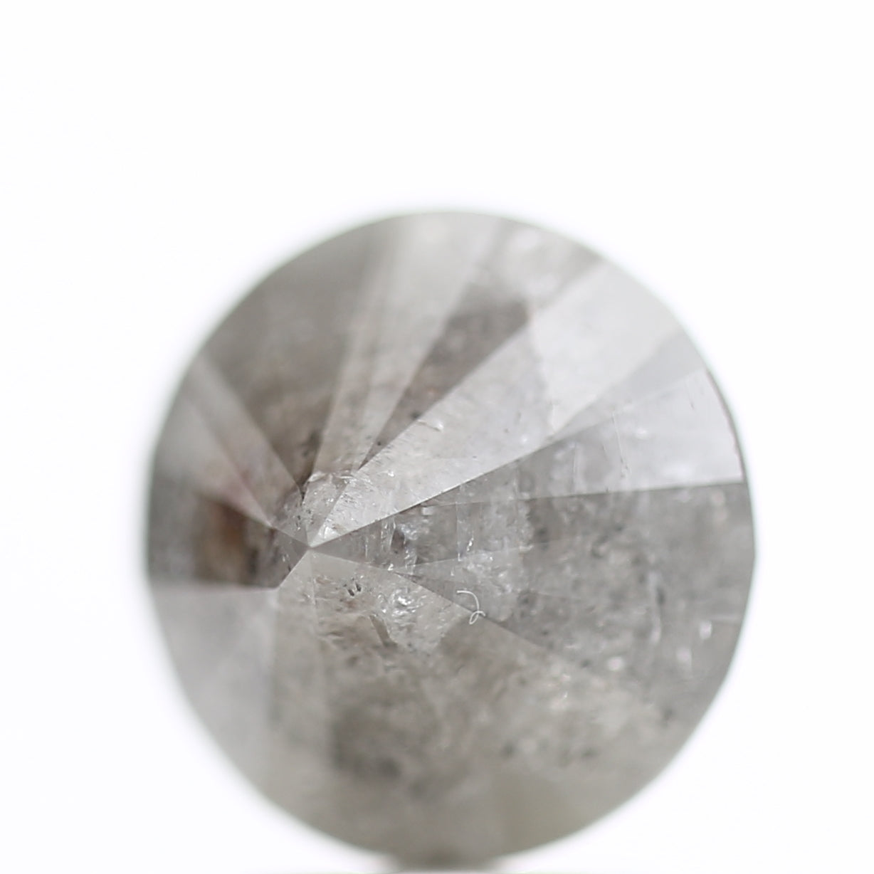 3 Carat Round Salt & Pepper Diamond Natural Gray Loose Diamond 8.94 MM