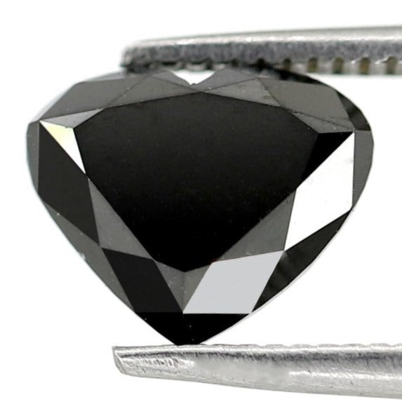 1.89 Carat Heart Shape Black Loose Natural AAA Quality Diamond For Conflict Free Engagement ring - Blackdiamond