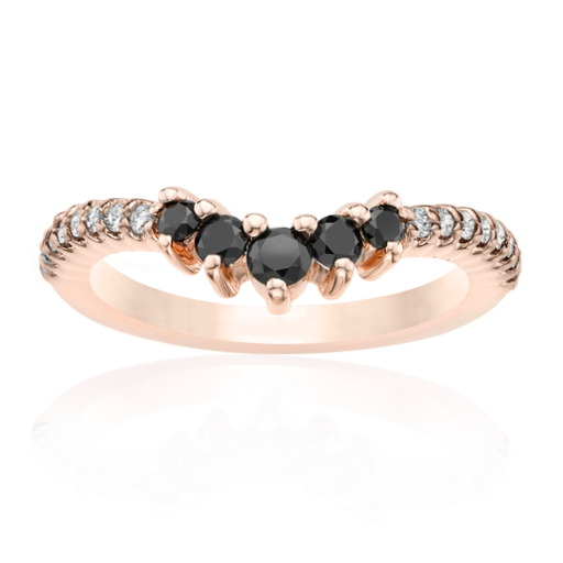 Curve Grand Black and White Diamond Band - Blackdiamond