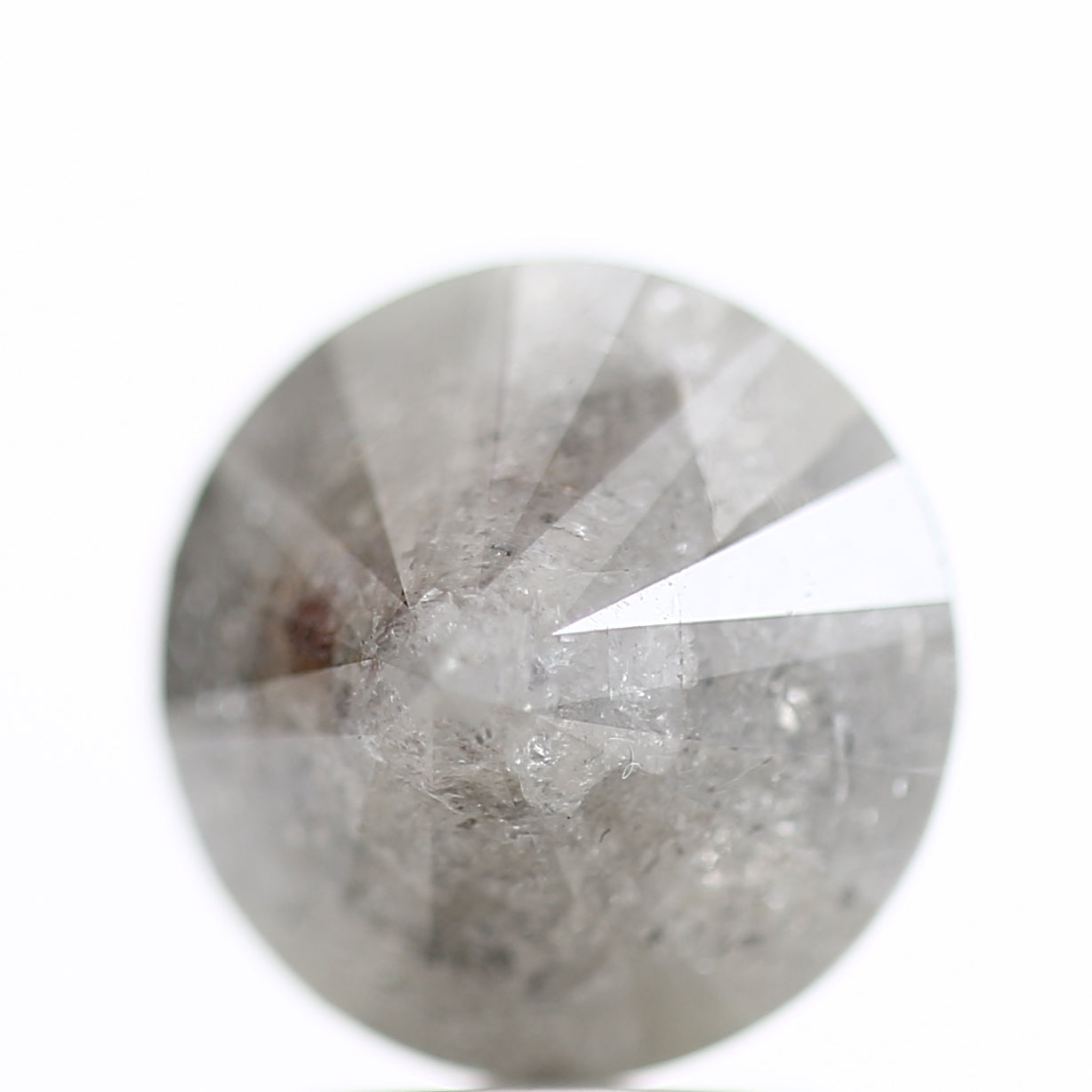 3 Carat Round Salt & Pepper Diamond Natural Gray Loose Diamond 8.94 MM