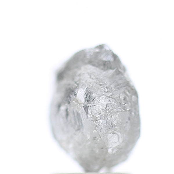3.40 Carat Natural Fancy Grey Icy Rough Diamond