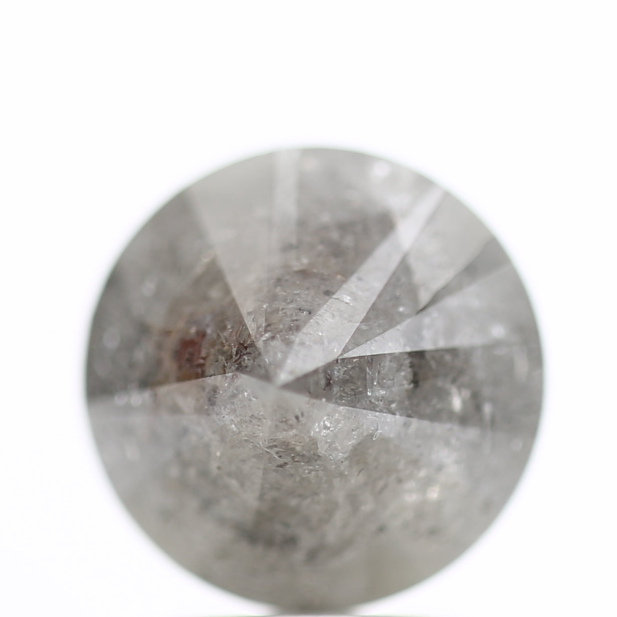 3 Carat Round Salt & Pepper Diamond Natural Gray Loose Diamond 8.94 MM