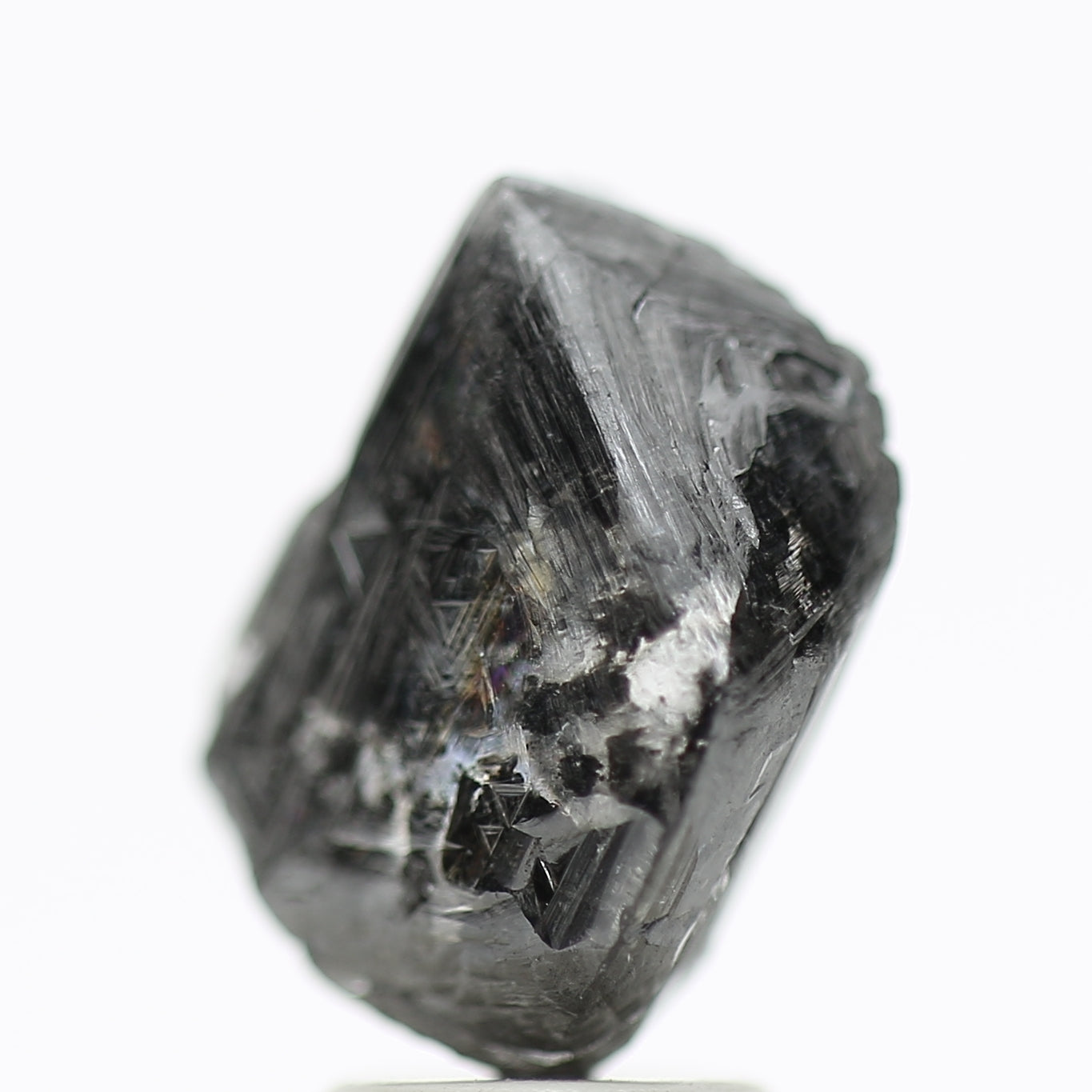 4.07 Carat Natural Black Rough Diamond Raw Octahedron Uncut