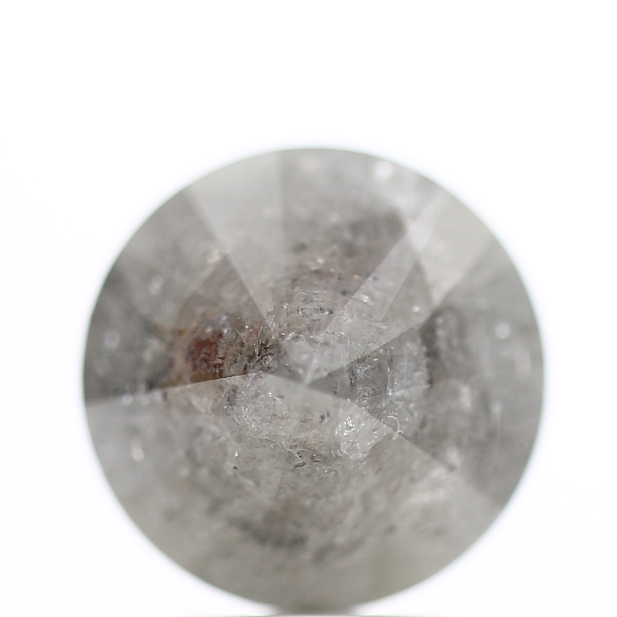 3 Carat Round Salt & Pepper Diamond Natural Gray Loose Diamond 8.94 MM