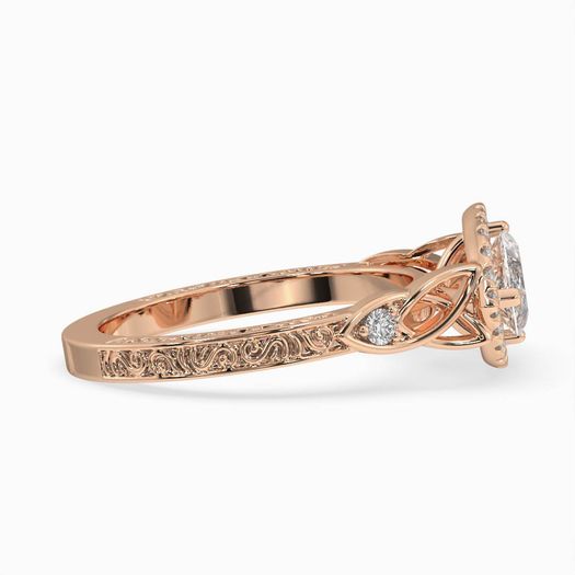 18K Solid Gold 1 Carat D VVS1 Marquise Engagement Ring Clara