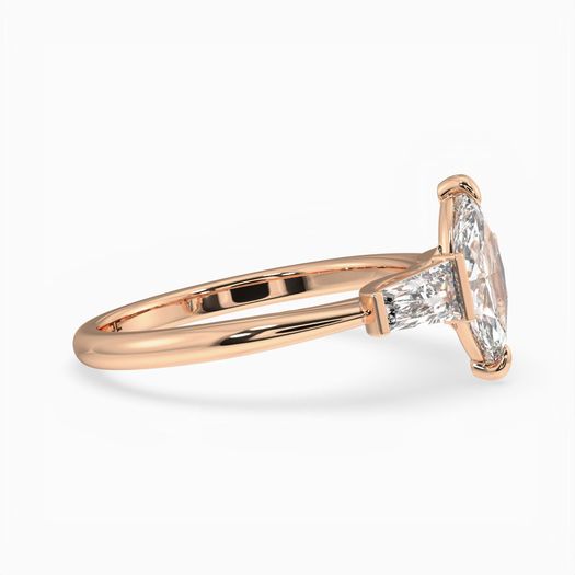 18K Solid Gold 1 Carat D VVS1 Marquise Engagement Ring Matilda