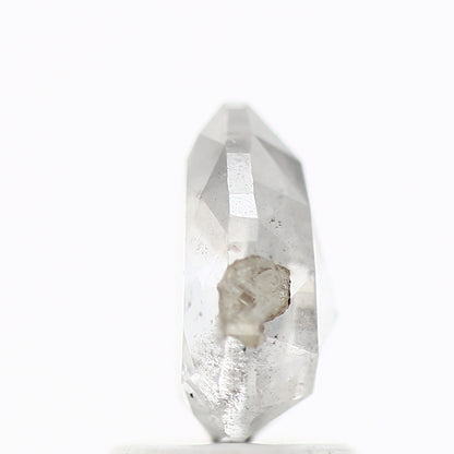 1.27 Carat Natural Icy Gray Salt and Pepper Pear Diamond 8.06 MM