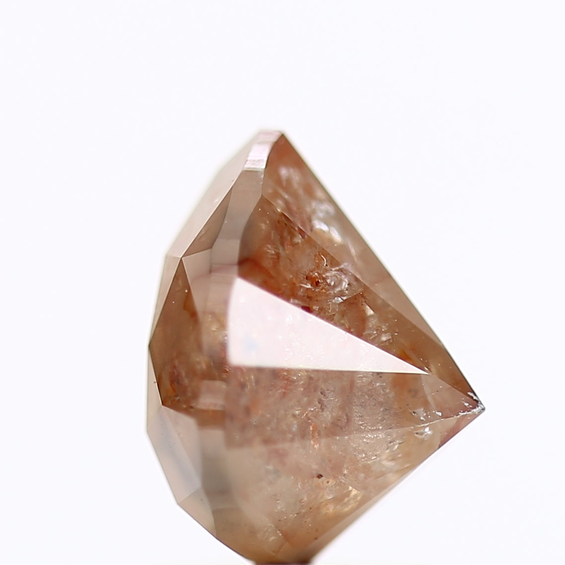 2.12 Carat Pear Cut Orange Salt And pepper Diamond 8.38 MM