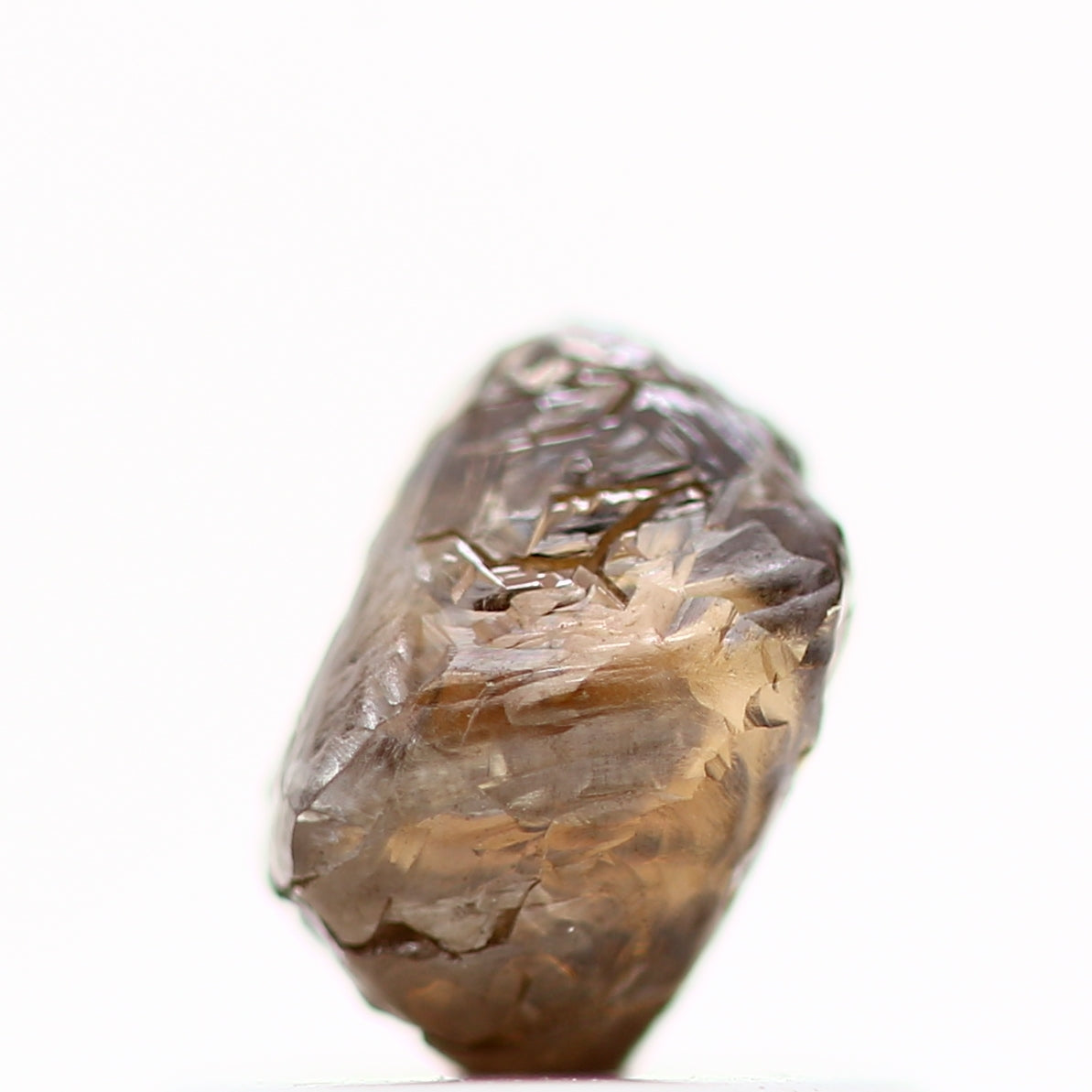 0.86 Carat Natural Cognac Brown Octahedron Uncut Rough Diamond 5.40 MM - Blackdiamond