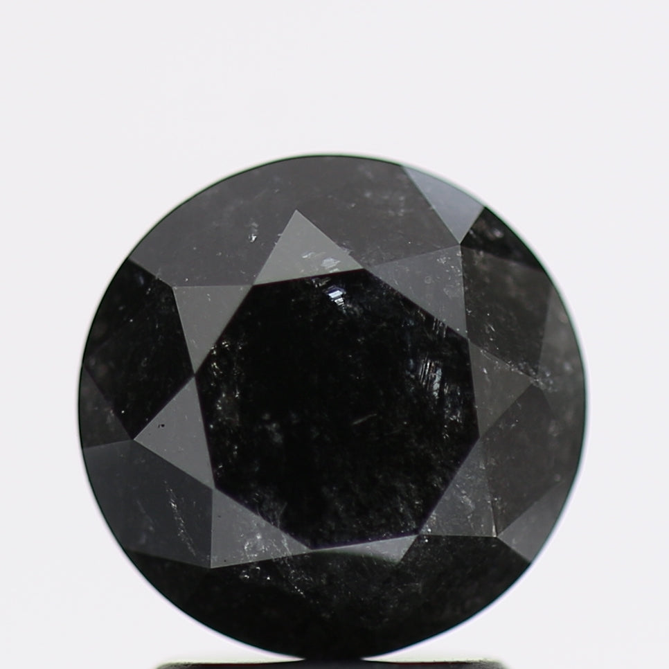 2.41 Carat Fancy Black Round Brilliant Diamond GIA Certified