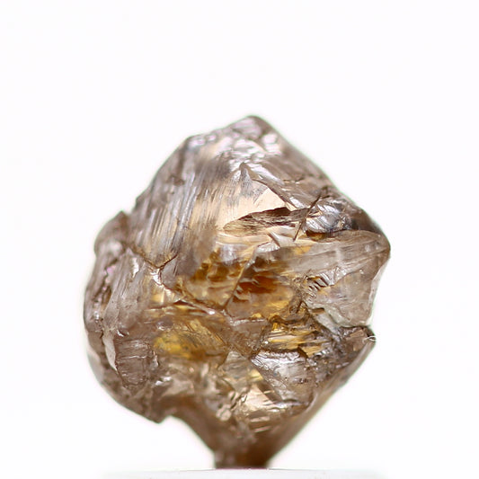 1.43 Carat Cognac Brown Crystal Uncut Rough Natural Diamond 7.25 MM - Blackdiamond