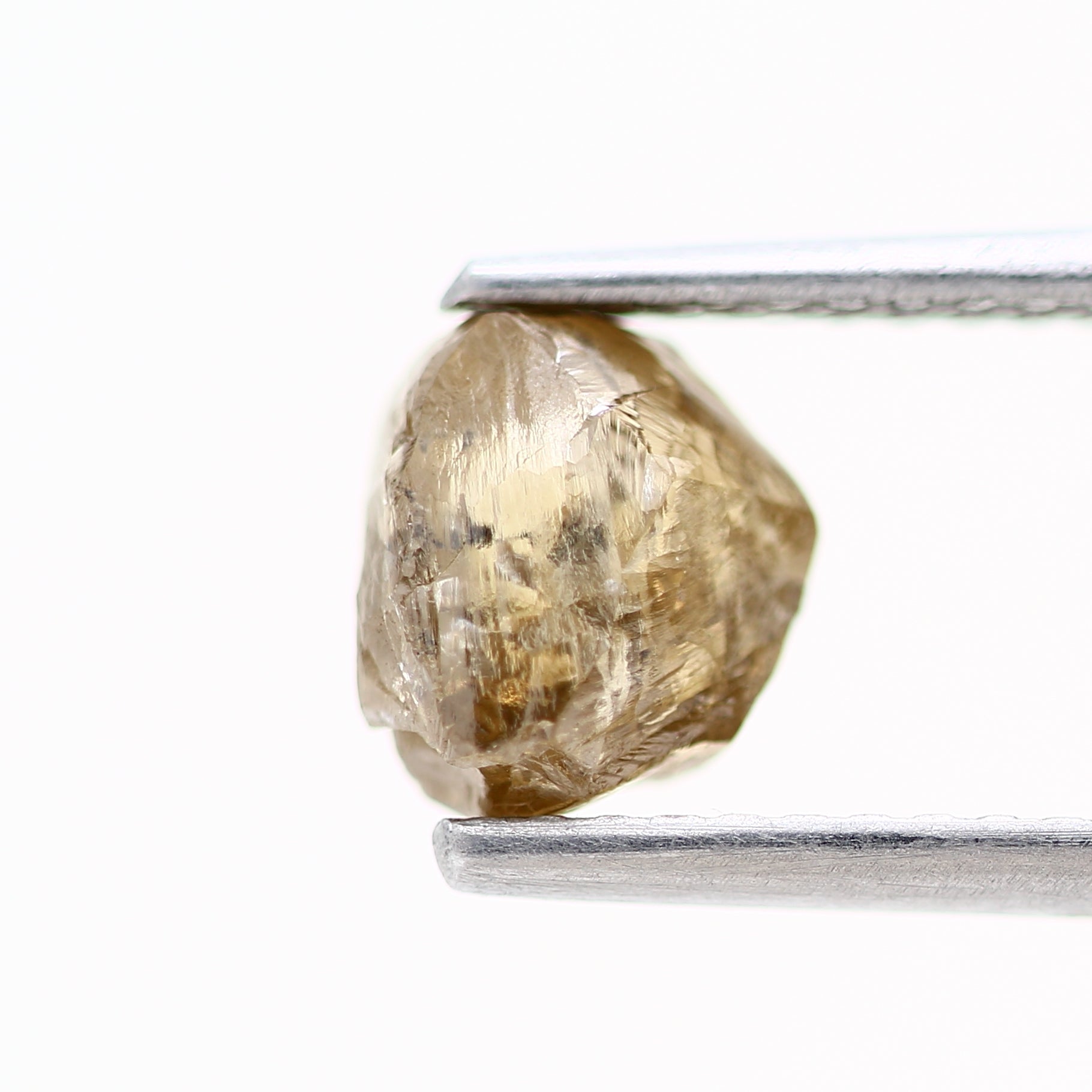 1.46 Carat Natural Champagne Brown Crystal Raw Rough Diamond 6.5 MM - Blackdiamond