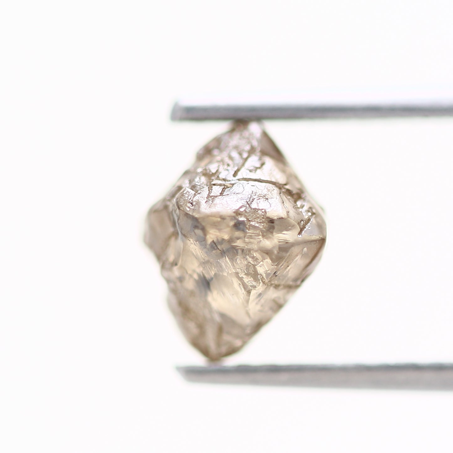 1.95 Carat Natural Octahedron Brown Crystal Raw Rough Diamond 6.50 MM - Blackdiamond