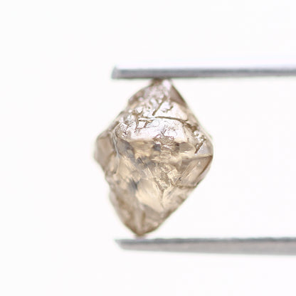 1.95 Carat Natural Octahedron Brown Crystal Raw Rough Diamond 6.50 MM - Blackdiamond