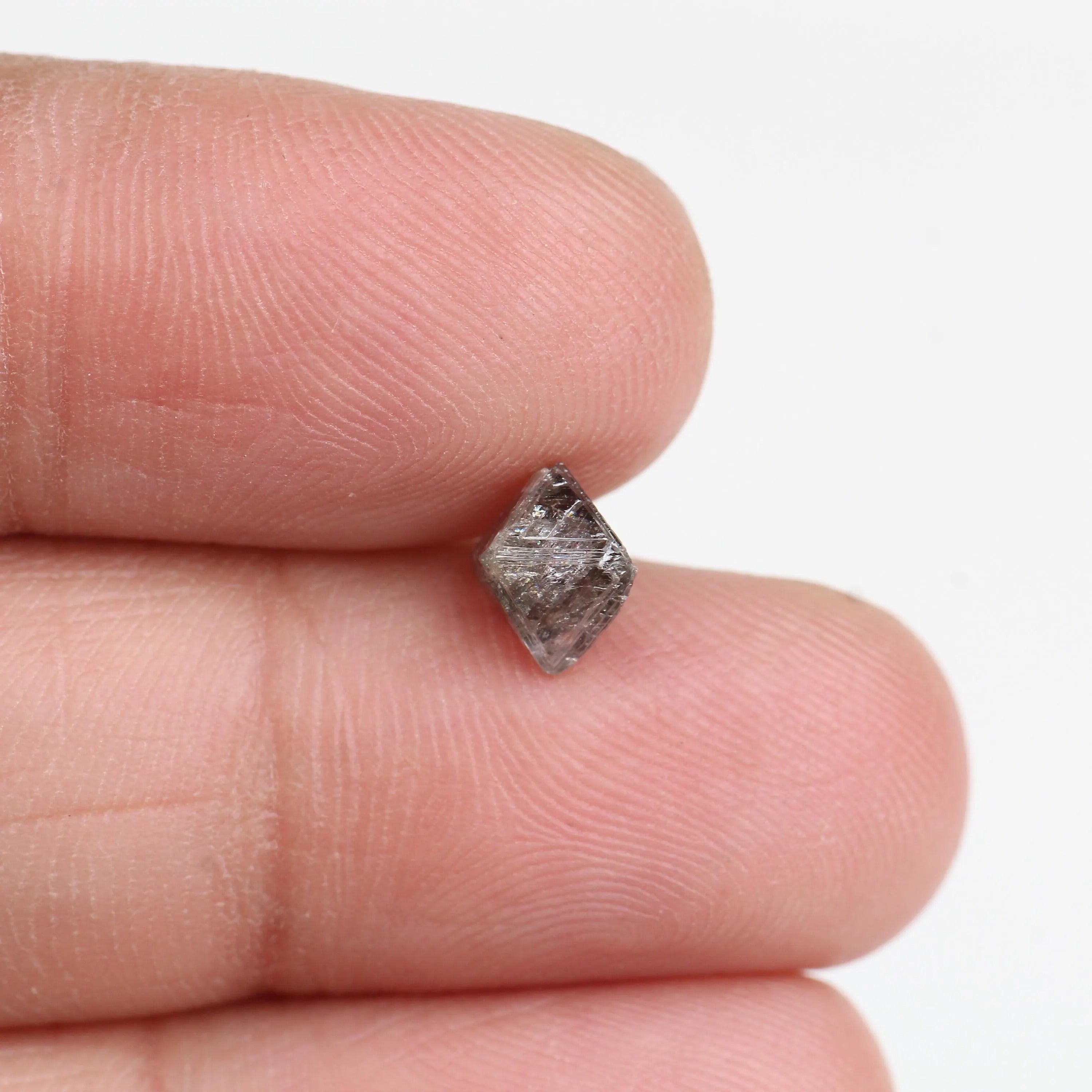 1.43 Carat Natural Raw Octahedron Vivid Purple Pink Uncut Diamond 5.3 MM