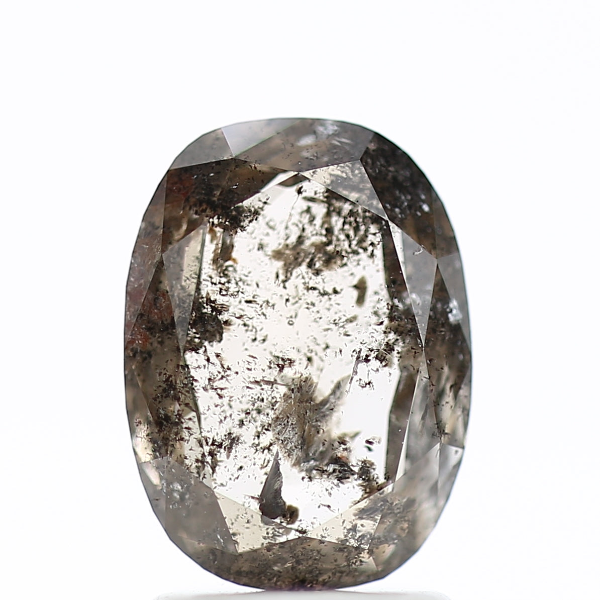 1.65 Carat Cushion Cut Salt And Pepper Diamond 9.01 MM