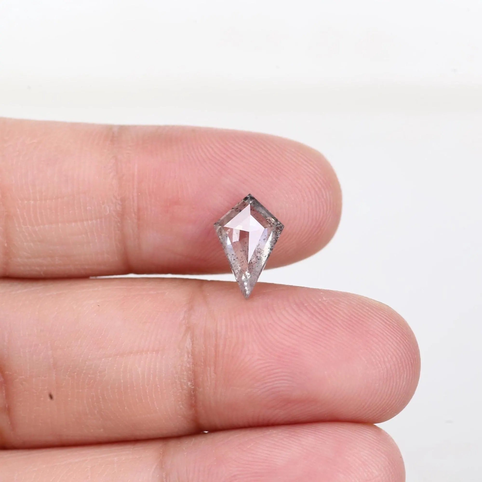 1.39 Ct Kite Salt and Pepper Diamond Fancy Gray Natural 10.90 MM