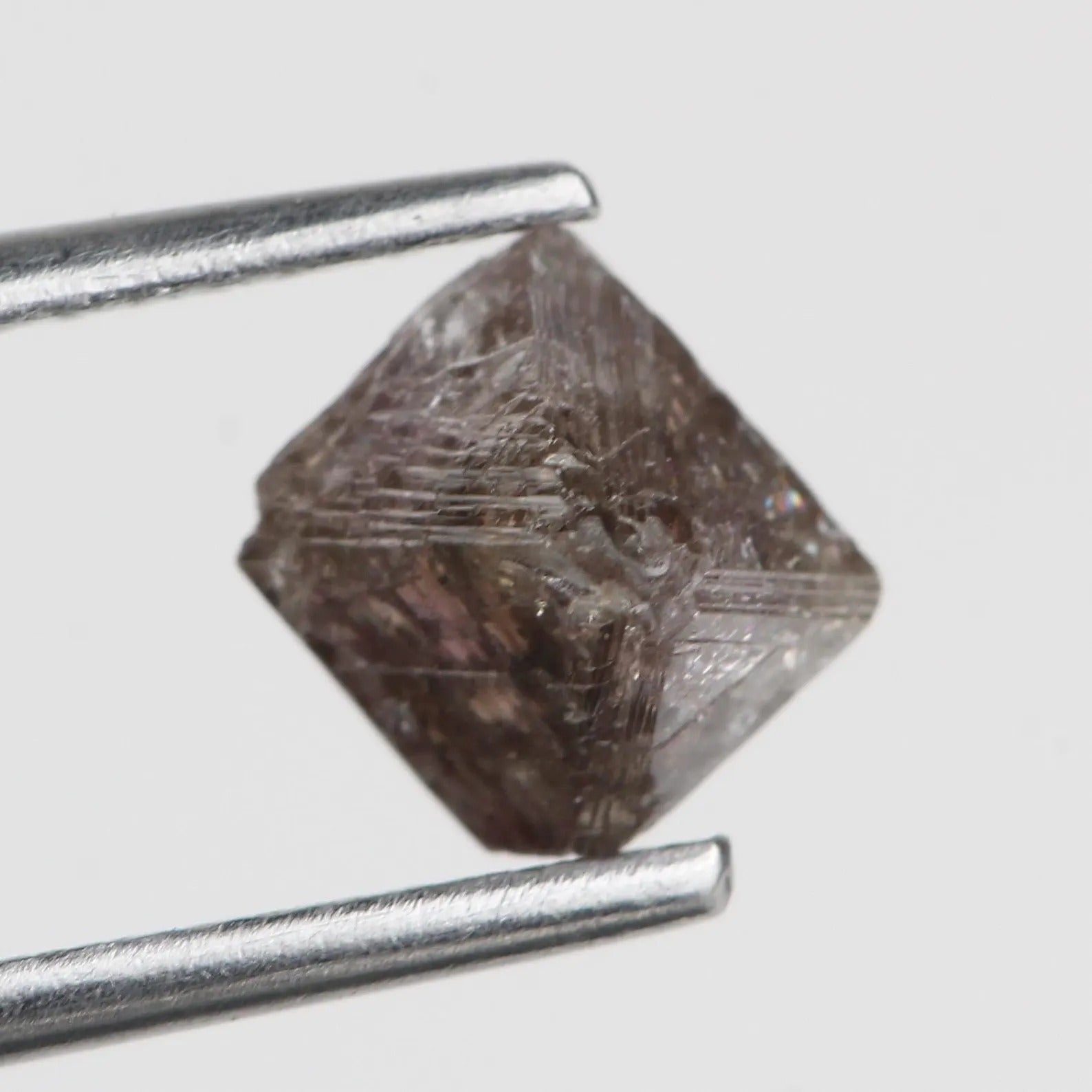 1.43 Carat Natural Raw Octahedron Vivid Purple Pink Uncut Diamond 5.3 MM