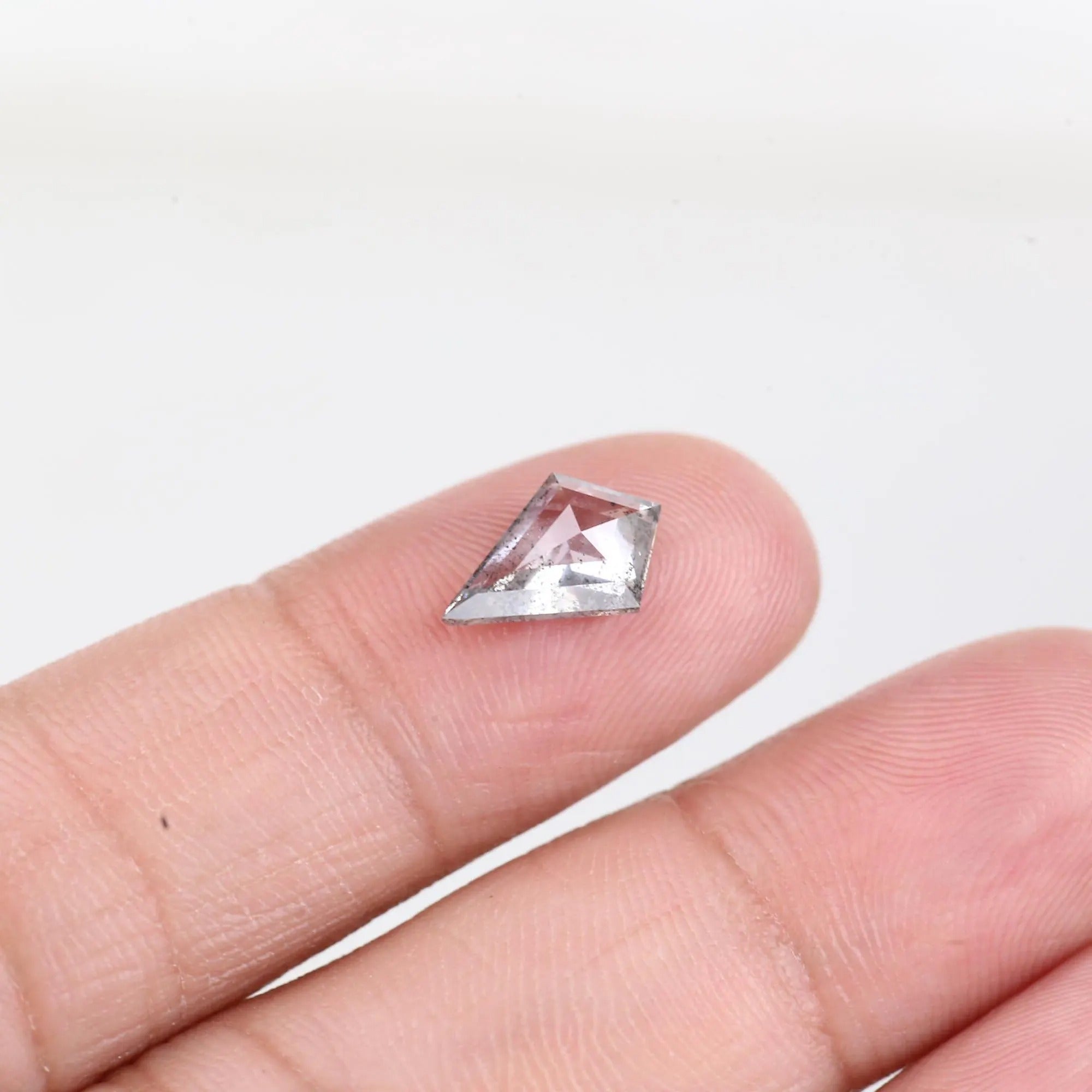 1.39 Ct Kite Salt and Pepper Diamond Fancy Gray Natural 10.90 MM