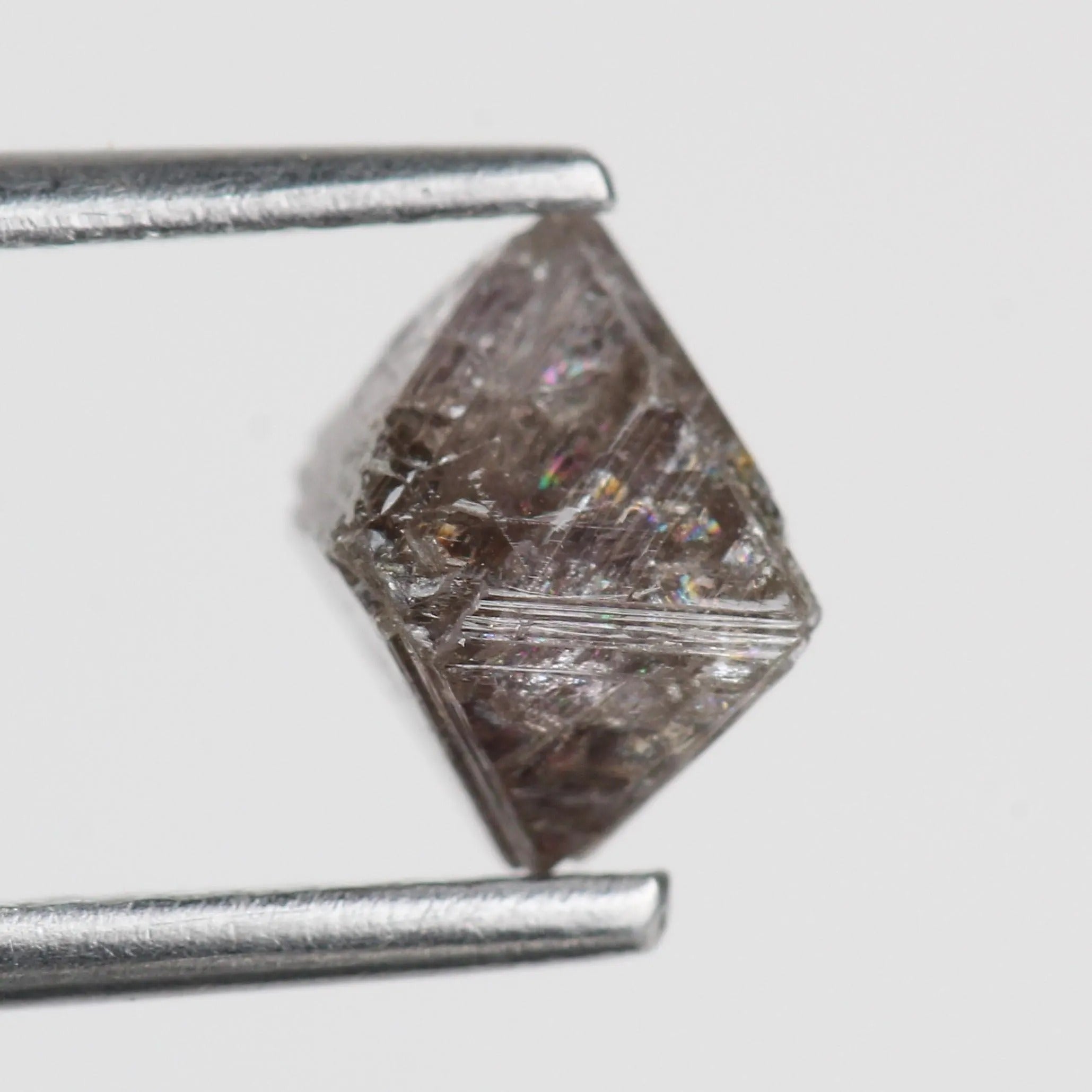 1.43 Carat Natural Raw Octahedron Vivid Purple Pink Uncut Diamond 5.3 MM