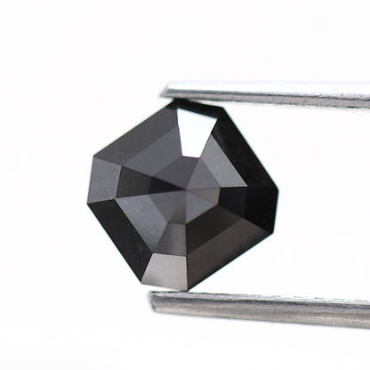 fancy black asscher cut diamond