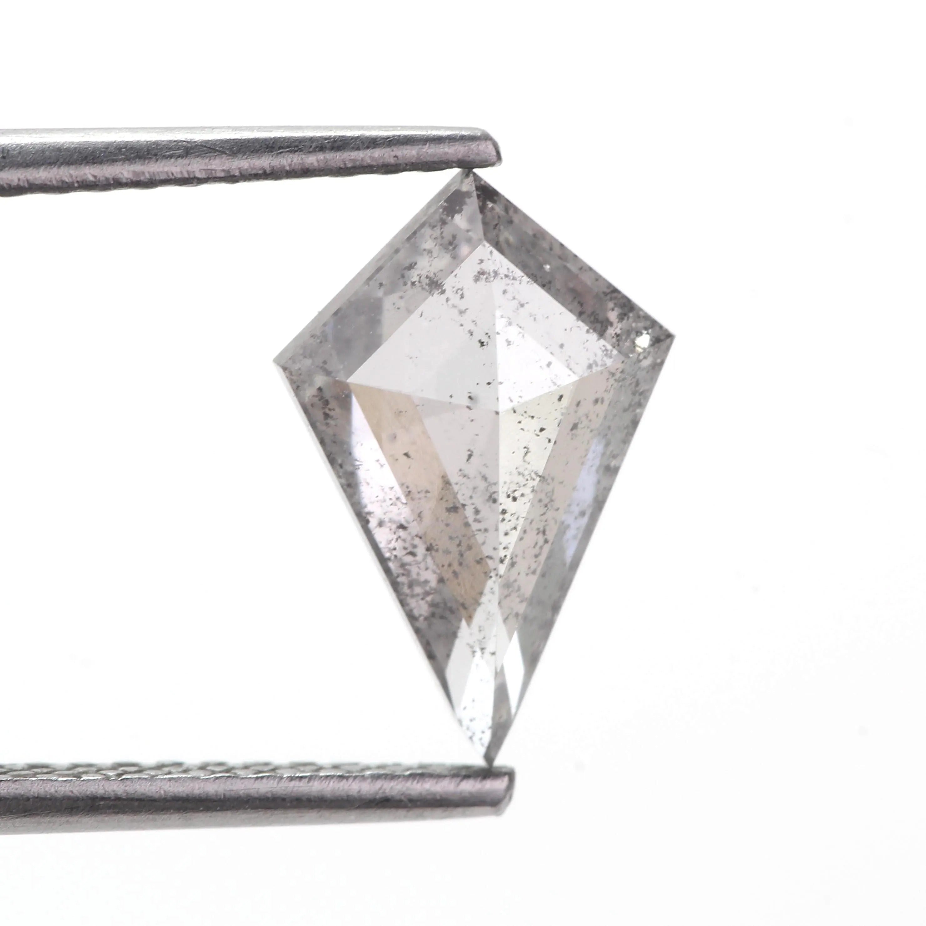 1.39 Ct Kite Salt and Pepper Diamond Fancy Gray Natural 10.90 MM