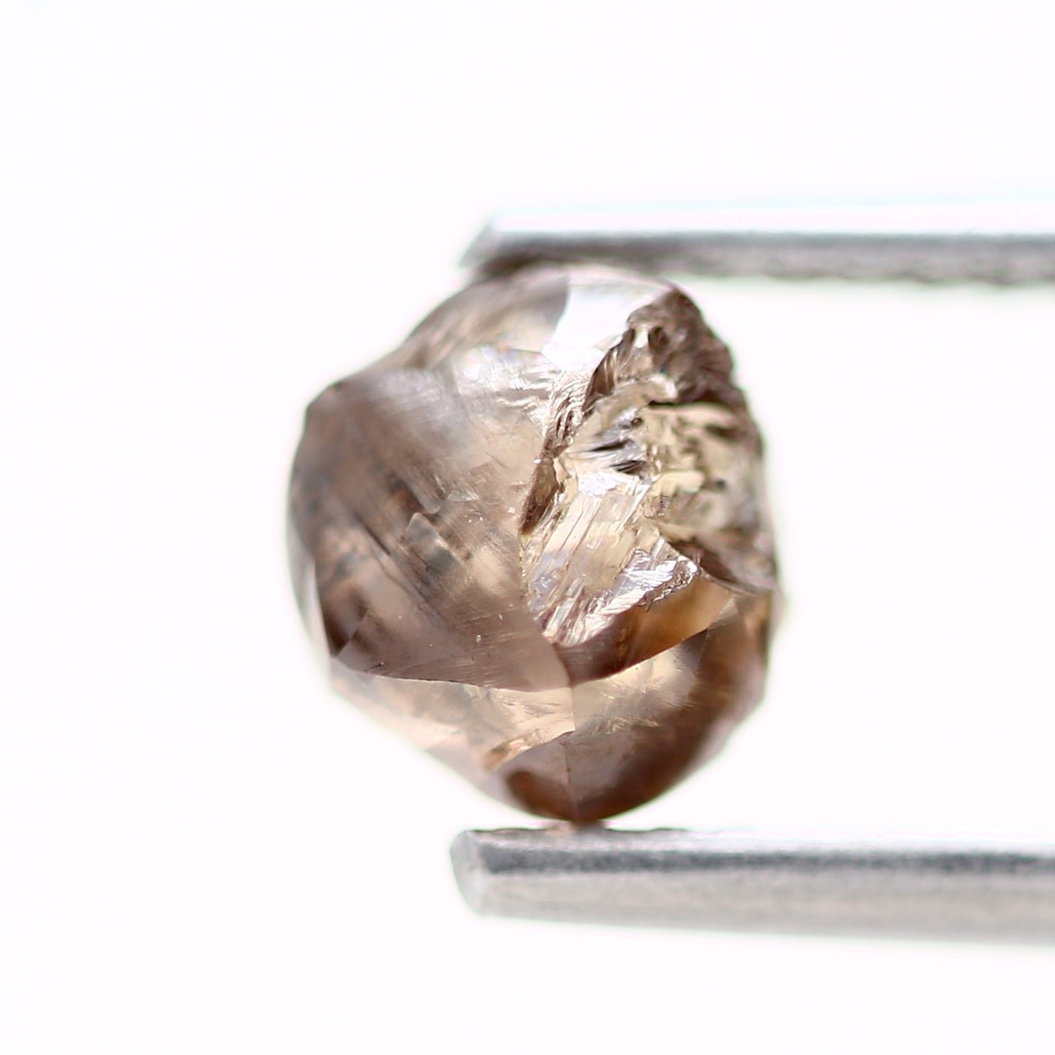 1.07 Carat Natural Cognac Brown Crystal Rough Diamond 5.80 MM - Blackdiamond